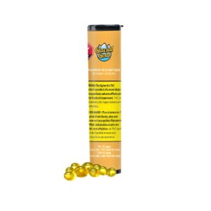 Balanced 10:10 softgels, 10mg THC 10mg CBD softgels, THC CBD balanced capsules, Glacial Gold softgels, Emprise Solar Eclipse softgels, Balanced cannabis softgels, THC CBD 1:1 softgels
