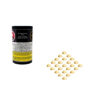Hash Rosin Drops Indica V2 25 x 10mg, Rosin Heads Hash Rosin Drops, 10mg THC hash rosin tablets, Solventless hash rosin edibles, Indica hash rosin drops, Vegan THC hash rosin capsules, Cocoa butter cannabis tablets